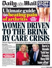 Daily Mail (UK) Newspaper Front Page for 30 September 2019