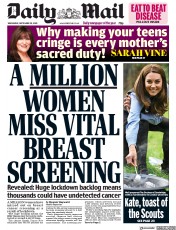 Daily Mail (UK) Newspaper Front Page for 30 September 2020