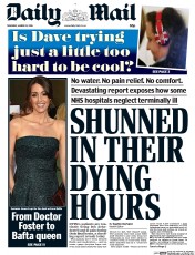 Daily Mail (UK) Newspaper Front Page for 31 March 2016