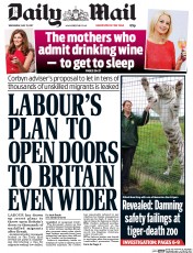 Daily Mail (UK) Newspaper Front Page for 31 May 2017