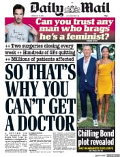 Daily Mail (UK) Newspaper Front Page for 31 May 2019