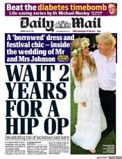 Daily Mail (UK) Newspaper Front Page for 31 May 2021