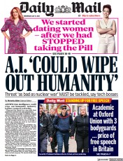 Daily Mail front page for 31 May 2023