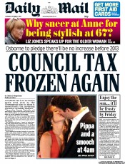 Daily Mail Newspaper Front Page (UK) for 3 October 2011