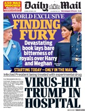 Daily Mail (UK) Newspaper Front Page for 3 October 2020