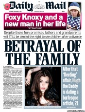 Daily Mail (UK) Newspaper Front Page for 3 November 2011