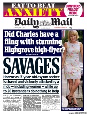 Daily Mail (UK) Newspaper Front Page for 3 April 2017