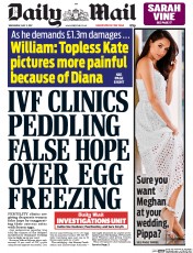 Daily Mail (UK) Newspaper Front Page for 3 May 2017