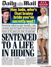 Daily Mail (UK) Newspaper Front Page for 3 May 2019