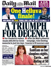 Daily Mail (UK) Newspaper Front Page for 3 May 2021
