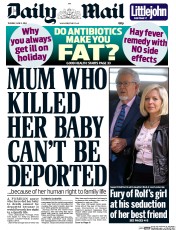 Daily Mail Newspaper Front Page (UK) for 3 June 2014