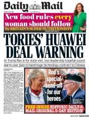 Daily Mail (UK) Newspaper Front Page for 3 June 2019