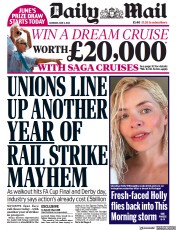 Daily Mail (UK) Newspaper Front Page for 3 June 2023