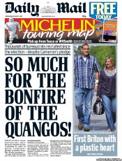 Daily Mail (UK) Newspaper Front Page for 3 August 2011