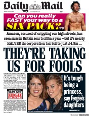 Daily Mail (UK) Newspaper Front Page for 3 August 2018