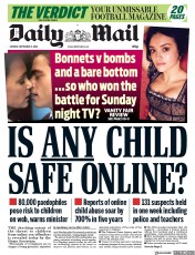 Daily Mail (UK) Newspaper Front Page for 3 September 2018