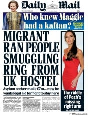 Daily Mail (UK) Newspaper Front Page for 4 December 2015