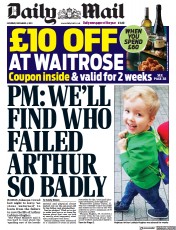 Daily Mail (UK) Newspaper Front Page for 4 December 2021