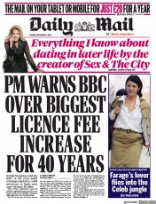 Daily Mail front page for 4 December 2023