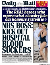 Daily Mail (UK) Newspaper Front Page for 4 January 2017
