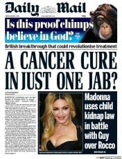 Daily Mail (UK) Newspaper Front Page for 4 March 2016