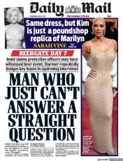 Daily Mail (UK) Newspaper Front Page for 4 May 2022
