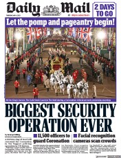 Daily Mail (UK) Newspaper Front Page for 4 May 2023