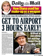 Daily Mail (UK) Newspaper Front Page for 4 August 2017