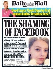 Daily Mail (UK) Newspaper Front Page for 4 September 2018