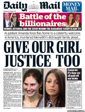 Daily Mail (UK) Newspaper Front Page for 5 October 2011