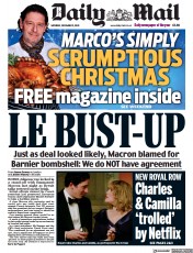 Daily Mail (UK) Newspaper Front Page for 5 December 2020