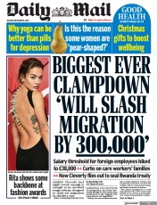 Daily Mail front page for 5 December 2023