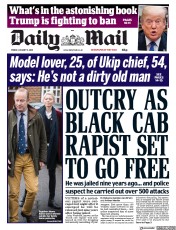Daily Mail (UK) Newspaper Front Page for 5 January 2018