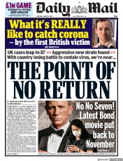 Daily Mail (UK) Newspaper Front Page for 5 March 2020