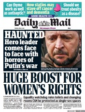 Daily Mail (UK) Newspaper Front Page for 5 April 2022