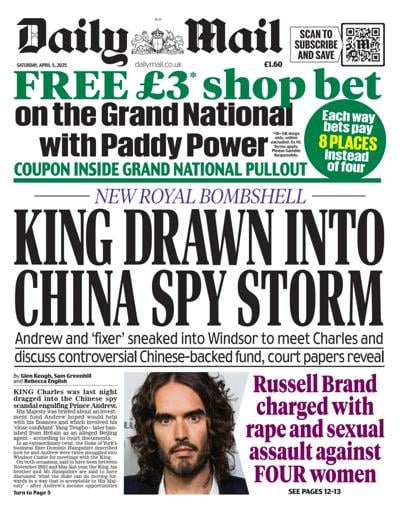 Daily Mail Newspaper Front Page (UK) for 5 April 2025
