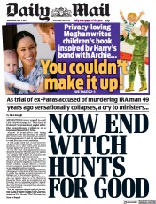 Daily Mail (UK) Newspaper Front Page for 5 May 2021