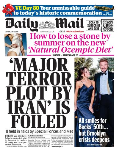Daily Mail Newspaper Front Page (UK) for 5 May 2025