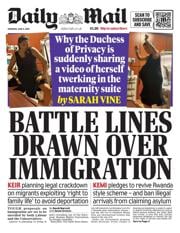 Daily Mail front page for 5 June 2025