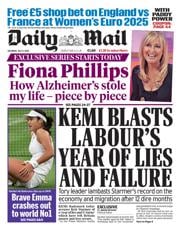 Daily Mail front page for 5 July 2025