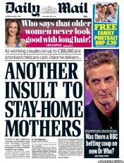 Daily Mail (UK) Newspaper Front Page for 5 August 2013
