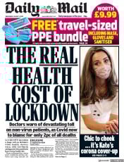 Daily Mail (UK) Newspaper Front Page for 5 August 2020