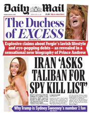 Daily Mail front page for 5 August 2025