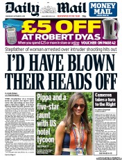 Daily Mail (UK) Newspaper Front Page for 5 September 2012