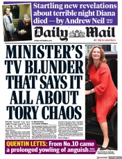 Daily Mail (UK) Newspaper Front Page for 5 September 2023