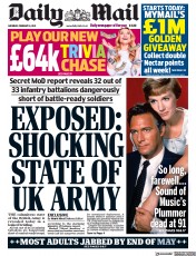 Daily Mail (UK) Newspaper Front Page for 6 February 2021
