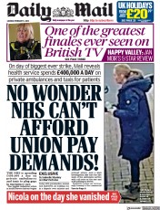 Daily Mail (UK) Newspaper Front Page for 6 February 2023