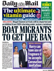 Daily Mail (UK) Newspaper Front Page for 6 March 2023