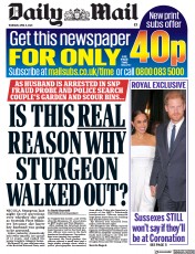 Daily Mail (UK) Newspaper Front Page for 6 April 2023