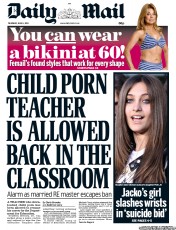 Daily Mail (UK) Newspaper Front Page for 6 June 2013